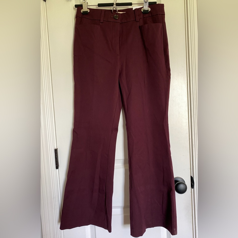 NWT Ann Taylor Loft flare pants, maroon, 6P